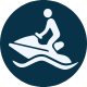 Ícono de equipo de jet ski totalmente nuevo
