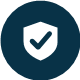 Ícono de historial de seguridad impecable