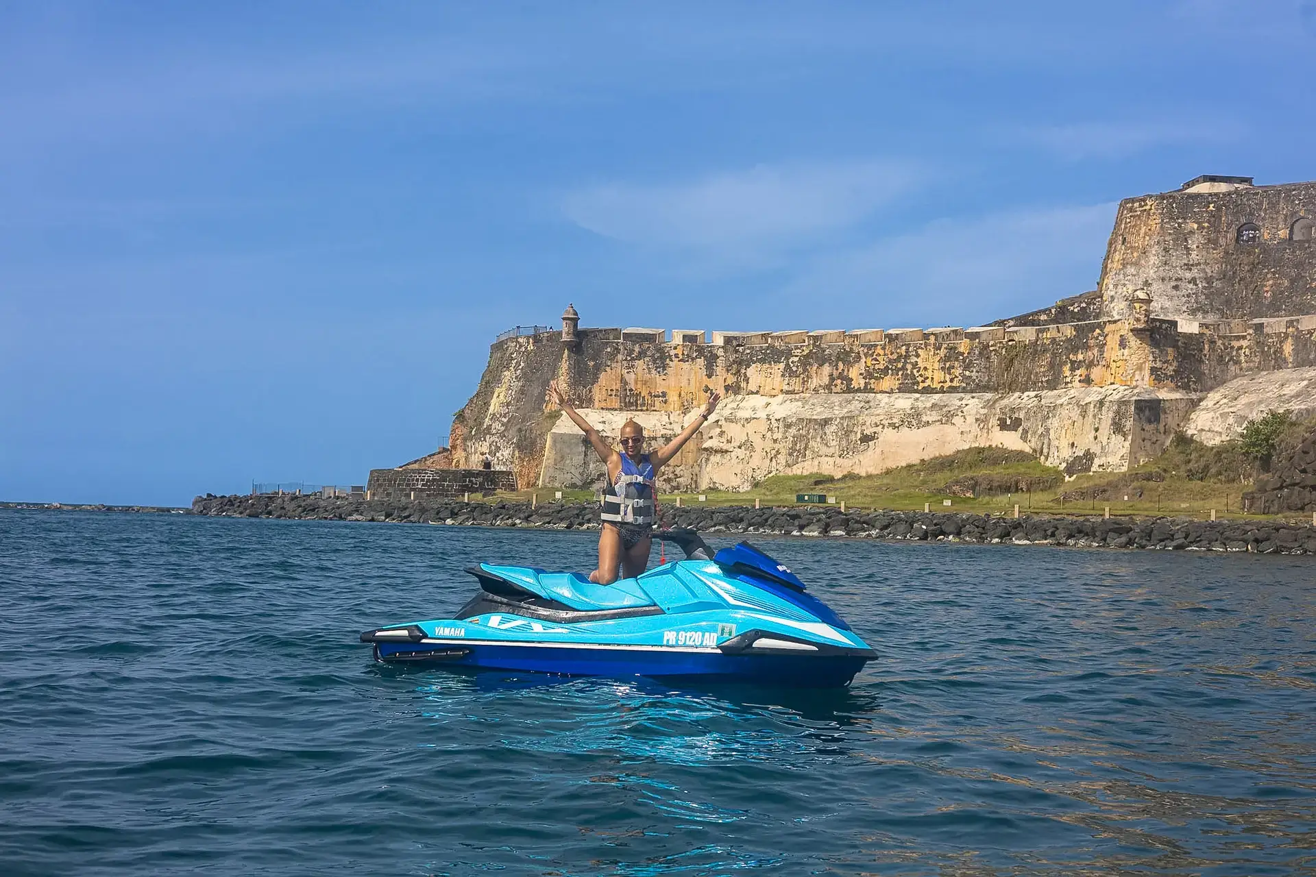 Jet ski rental in Old San Juan, Puerto Rico near El Morro fortress