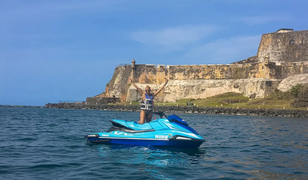 Jet ski rental in Old San Juan, Puerto Rico near El Morro fortress